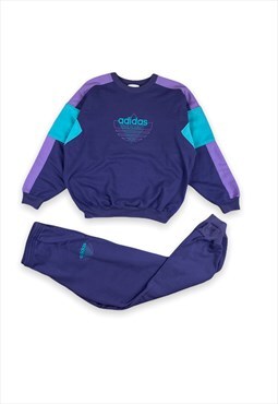 Adidas vintage 90s full two piece jersey tracksuit