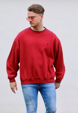 NAUTICA USA 90S LUST RED SWEATSHIRT