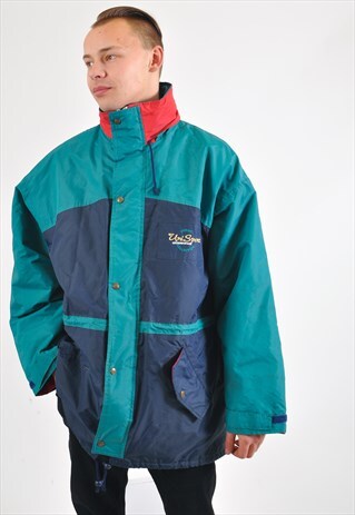 VINTAGE 90'S LINED WINDBREAKER PARKA JACKET