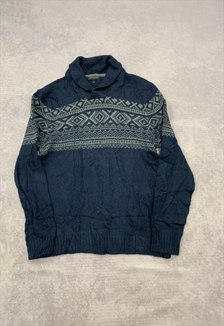 ABSTRACT KNITTED JUMPER PATTERNED KNIT SWEATER