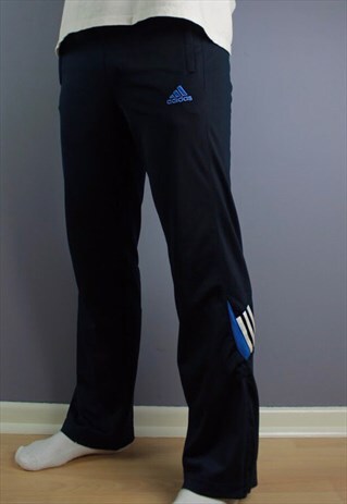 VINTAGE ADIDAS JOGGERS IN NAVY WITH EMBROIDERY