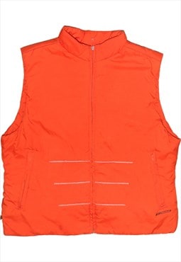 Vintage 90's Reebok Gilet Vest Sleeveless Full Zip Up Orange