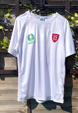 Retro England euro 2020 white football shirt medium 