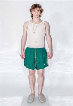 Vintage Y2K hot rave / swim shorts in fern green