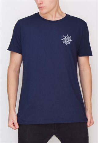 NAVY WHEEL T-SHIRT
