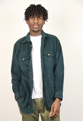 VINTAGE SOFT DARK GREEN SHIRT