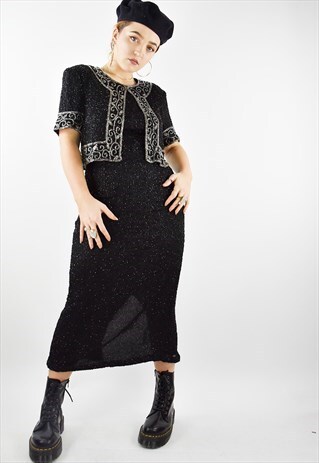 BEAUTIFUL VINTAGE ULTIMATE FESTIVAL EMBELLISHED MAXI DRESS