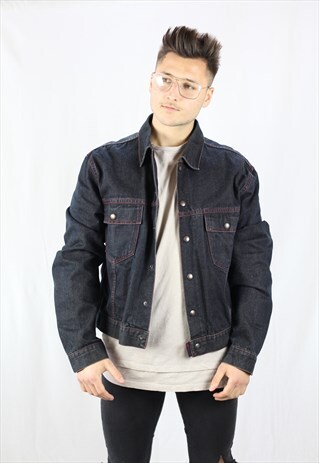 MENS VINTAGE DOLCE & GABBANA DENIM JACKET LARGE SLIM 90'S