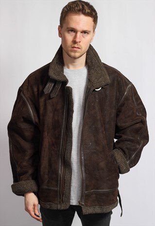 VINTAGE SUEDE SHERPA JACKET