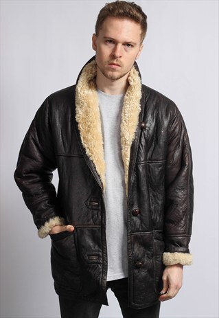 VINTAGE LEATHER SHEEPSKIN JACKET