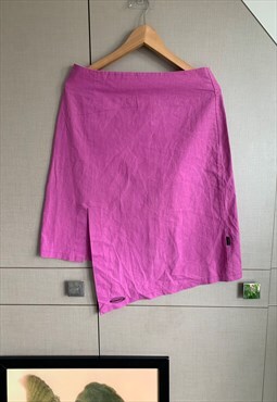 Y2k vintage midi asymmetrical pink skirt