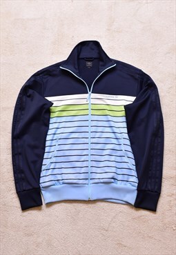 Vintage Adidas Blue Green Striped Track Jacket