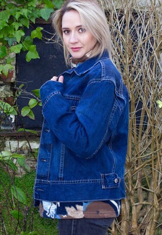 VINTAGE 90'S LEVI DARK DENIM TRUCKER JACKET