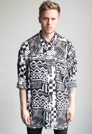 VINTAGE OVERSIZED ABSTRACT SHIRT