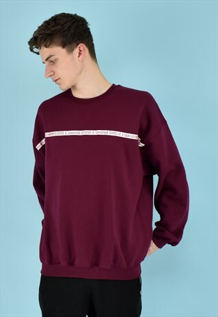 G&G UNISEX MAROON WRITING RIBBON SWEAT
