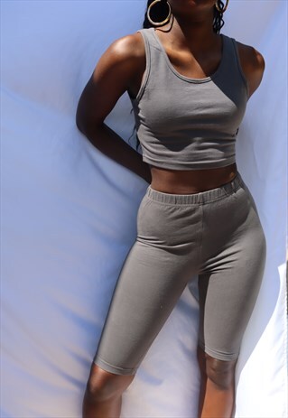 GREY OLIVIA CROP TOP