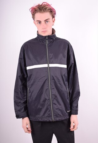 NIKE MENS VINTAGE JACKET MEDIUM BLACK 90'S