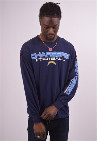 VINTAGE NFL CHARGERS TOP LONG SLEEVE NAVY BLUE