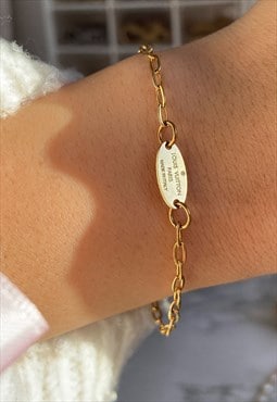 Authentic Louis Vuitton Tag Pendant Reworked Bracelet