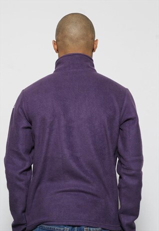 VINTAGE KAPPA 1/4 ZIP LOGO FLEECE PURPLE