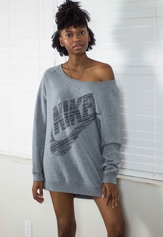 VINTAGE NIKE DRESS OVERSIZED SWEATSHIRT LOGO 90S L 14.8