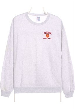 Vintage 90's Jerzees Sweatshirt Indiana Basketball Grey Men'