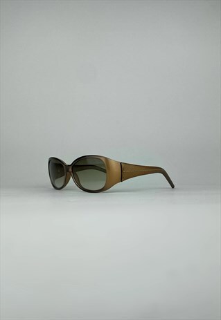 FENDI VINTAGE SUNGLASSES OVAL ROUND GOLD 90S WOMENS MENS