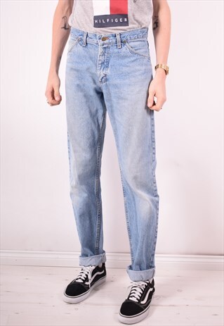 LEE MENS VINTAGE JEANS W32 L34 BLUE 90S