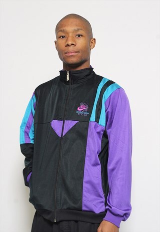 VINTAGE NIKE EMBROIDERED LOGO TRACK JACKET