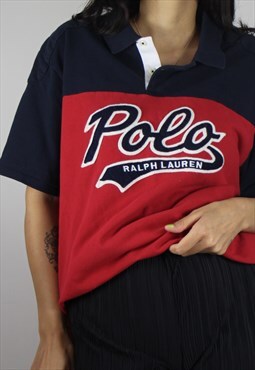 RARE Vintage Polo Ralph Lauren Tshirt Polo Top w Spell Out