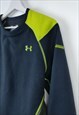 VINTAGE UNDER ARMOUR SWEATSHIRT GREEN LOGO IN BLACK L