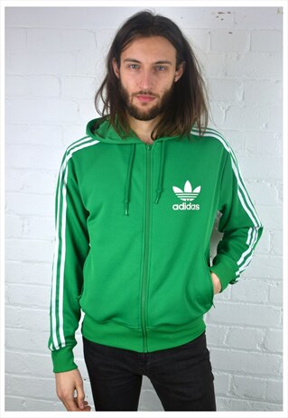VINTAGE 90'S ADIDAS HOODED TRACK JACKET