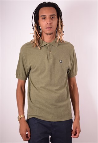 CHAPS MENS VINTAGE POLO SHIRT SMALL GREEN 90S
