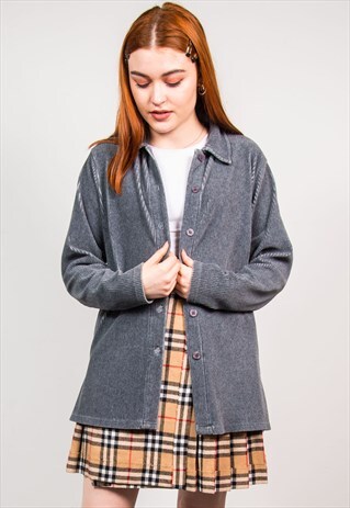 VINTAGE 90'S GREY CORD SHIRT