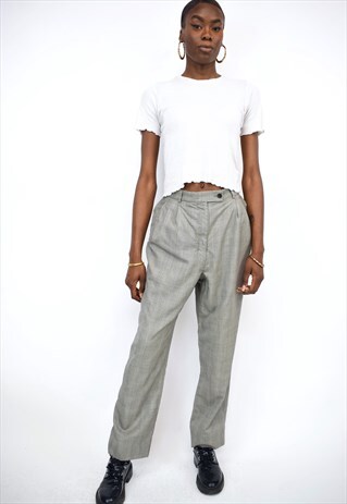 VINTAGE 90S BURBERRY GREY TROUSERS