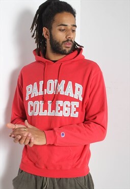 Vintage Champion College Hoodie Red