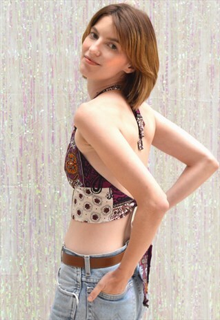 PURPLE DAZE FESTIVAL HALTER TOP