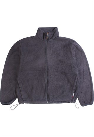 Vintage  Woolrich Fleece Jumper Full Zip Up Black Large