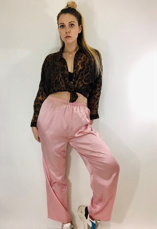 PINK PAJAMA STYLE PANTS