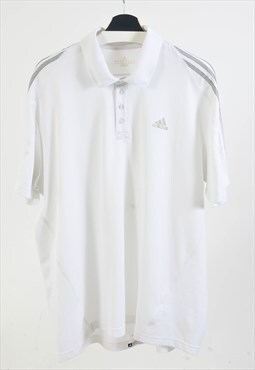 Vintage 00s ADIDAS polo shirt in white