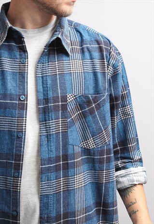 VINTAGE OVERSIZED FLANNEL SHIRT GRUNGE 90S