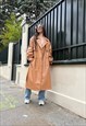KZELL PU TRENCH COAT WITH BELT IN CAMEL