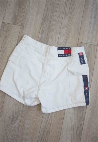 VINTAGE TOMMY HILFIGER DENIM SHORTS LOGO 90S 28 12.2