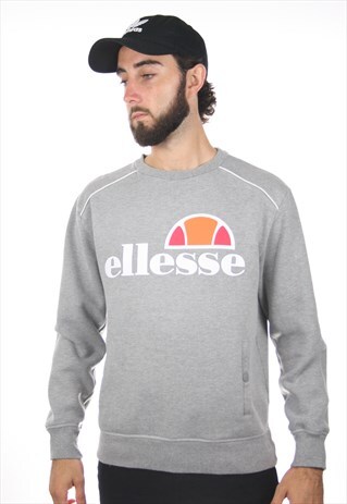 VINTAGE ELLESSE BIG LOGO SPELL OUT SWEATSHIRT JUMPER