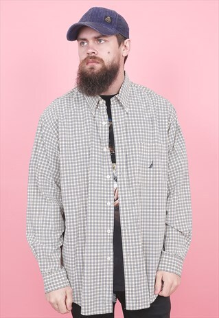 VINTAGE NAUTICA CHECK SHIRT /R8007