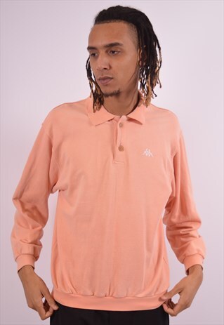 VINTAGE KAPPA SWEATSHIRT JUMPER ORANGE