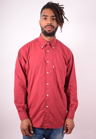 LEVI'S MENS VINTAGE SHIRT SMALL RED 90S