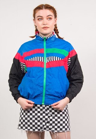 VINTAGE 90'S MULTICOLOUR SHELL TRACKSUIT JACKET