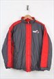 Vintage And 1 Basketball Jacket Grey/Red Small