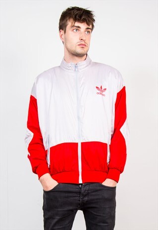 VINTAGE ADIDAS 90'S GREY TRACKSUIT JACKET TOP
